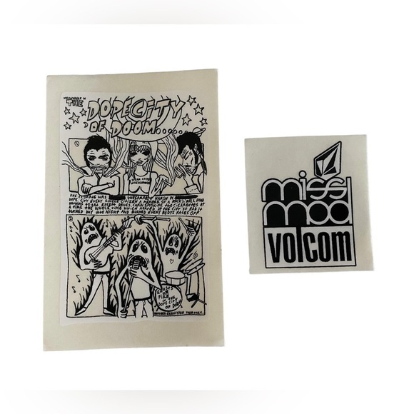 BUNDLE of 2 VOLCOM Skate Surf Snow Stickers - Picture 1 of 1